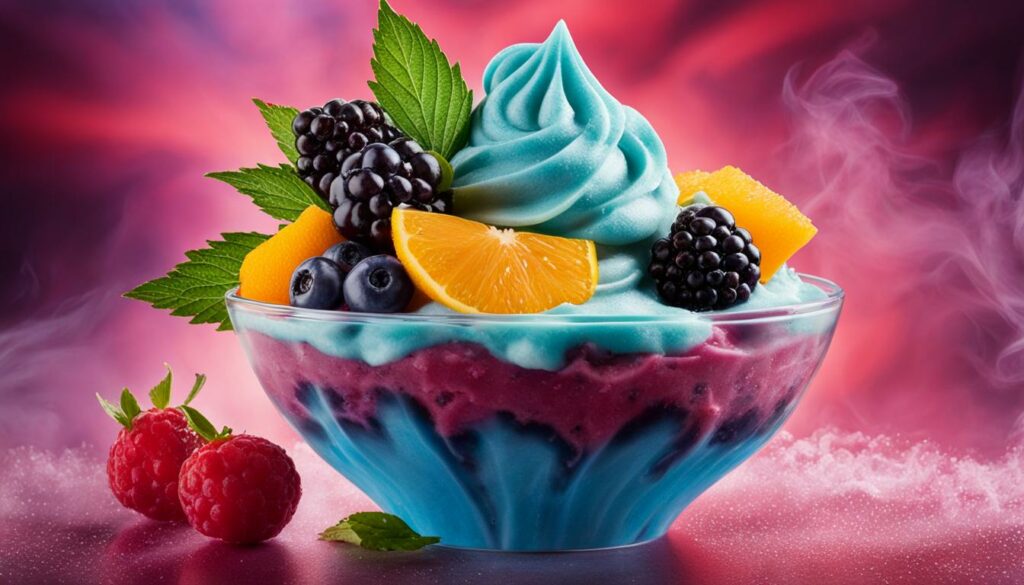 Blue Gelato Aroma de Frutas Vermelhas e Citrus