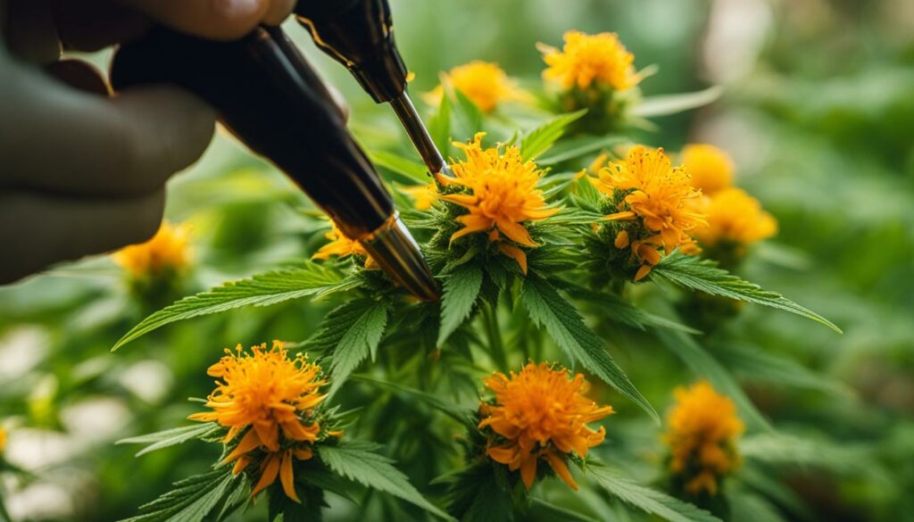 Coleta de Pólen de Cannabis