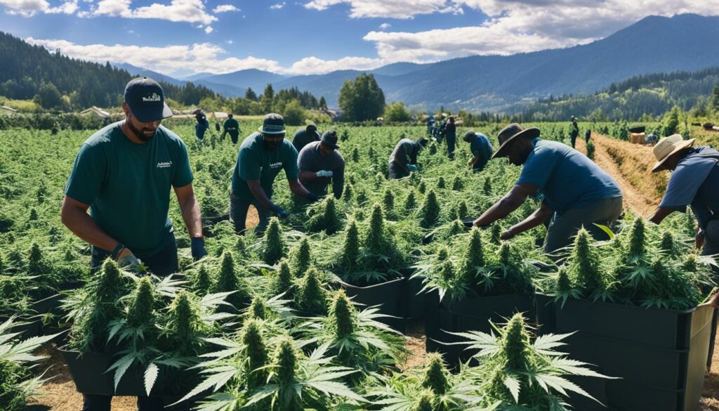 Colheita de Maconha ao Ar Livre