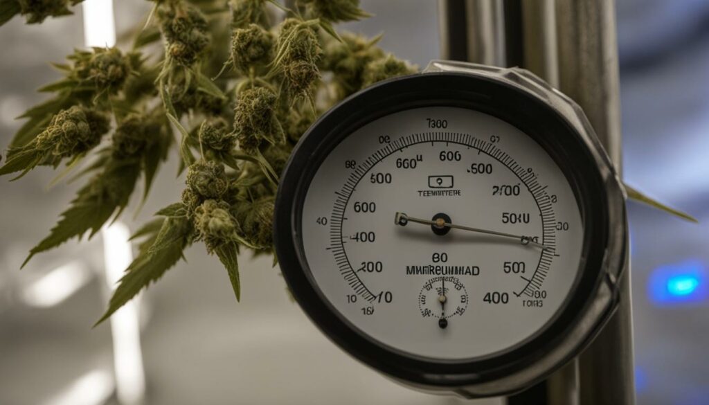 Controle de temperatura e umidade na cura da maconha