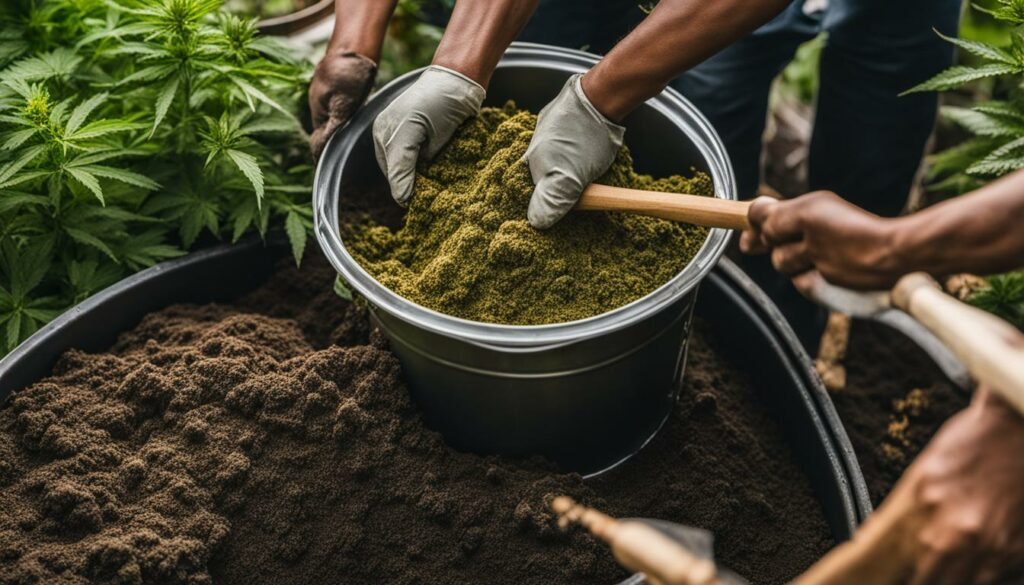 Preparação de nutrientes para maconha