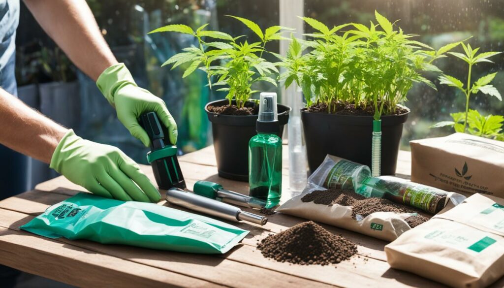 Preparação para a propagação de plantas de maconha