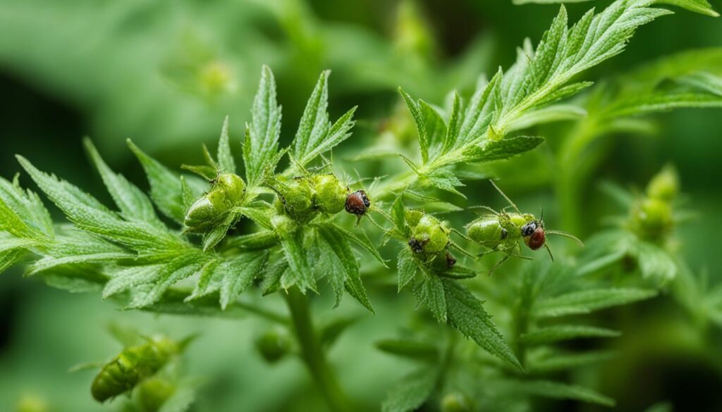 Pulgões em Plantas de Maconha