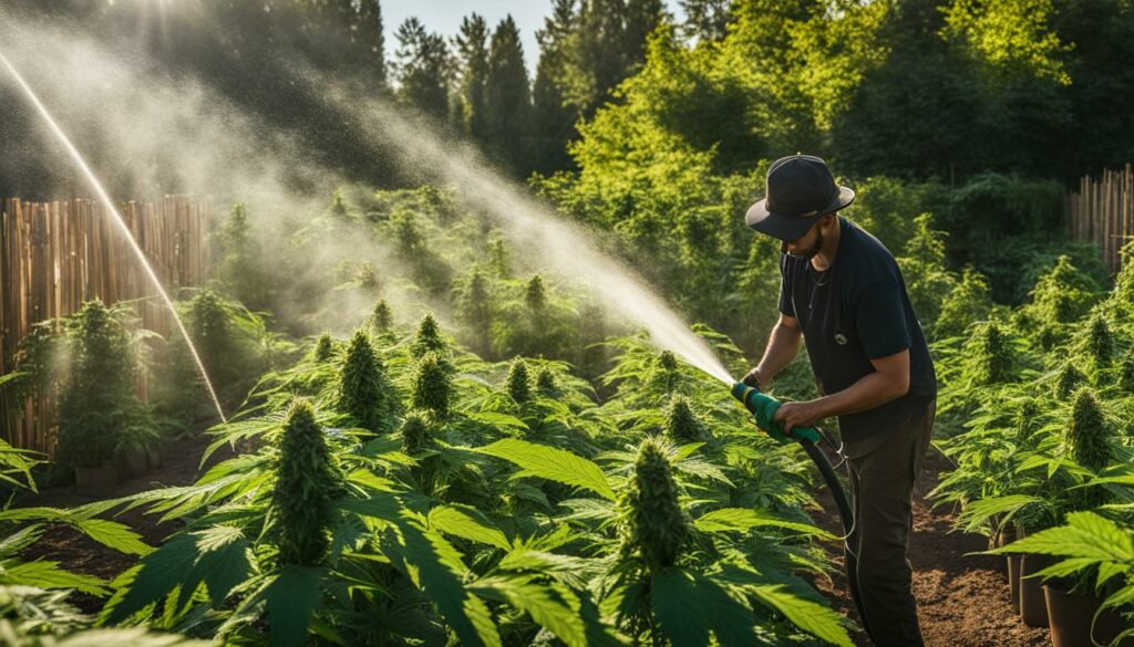 Regar maconha no jardim