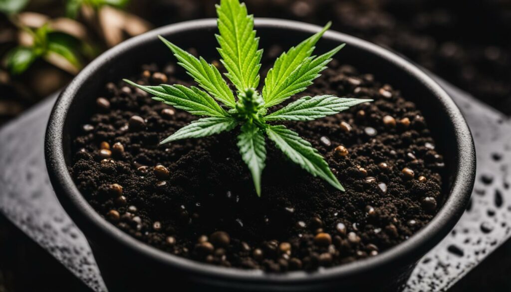 Umidade para germinação de sementes de cannabis