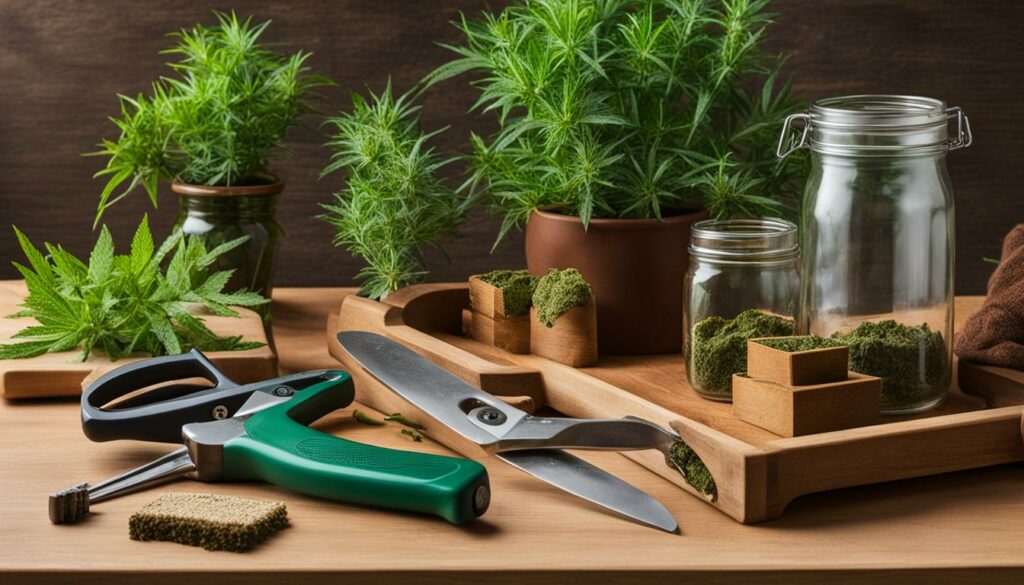 equipamentos para colheita de cannabis