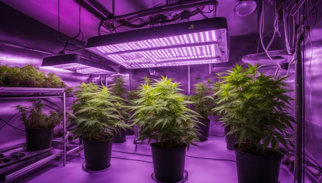 grow room selado com monitor de CO2