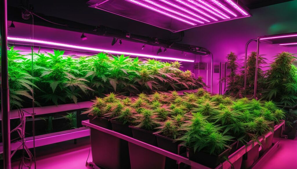 luzes LED para cultivo de cannabis