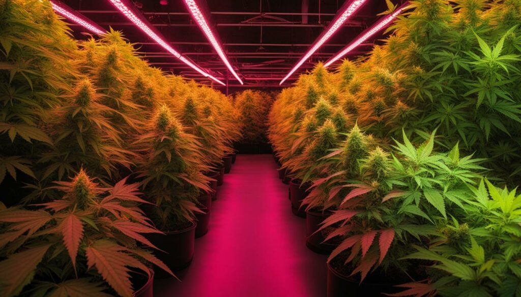 luzes de cultivo de maconha