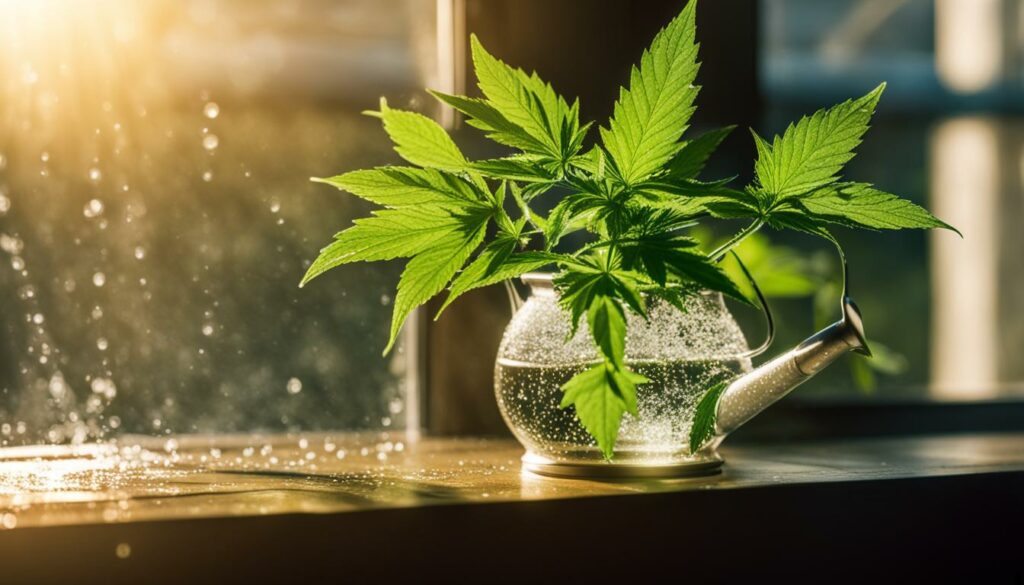 melhores momentos para regar as plantas de maconha