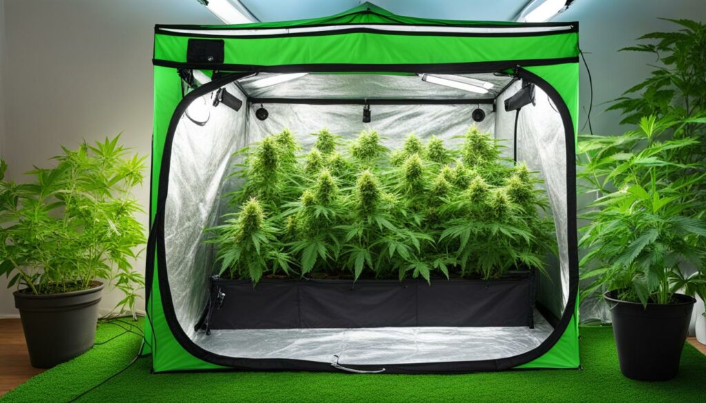 tenda de cultivo de maconha