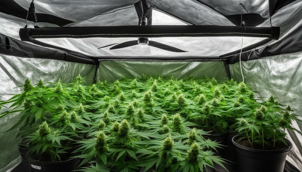 ventilação em grow tent